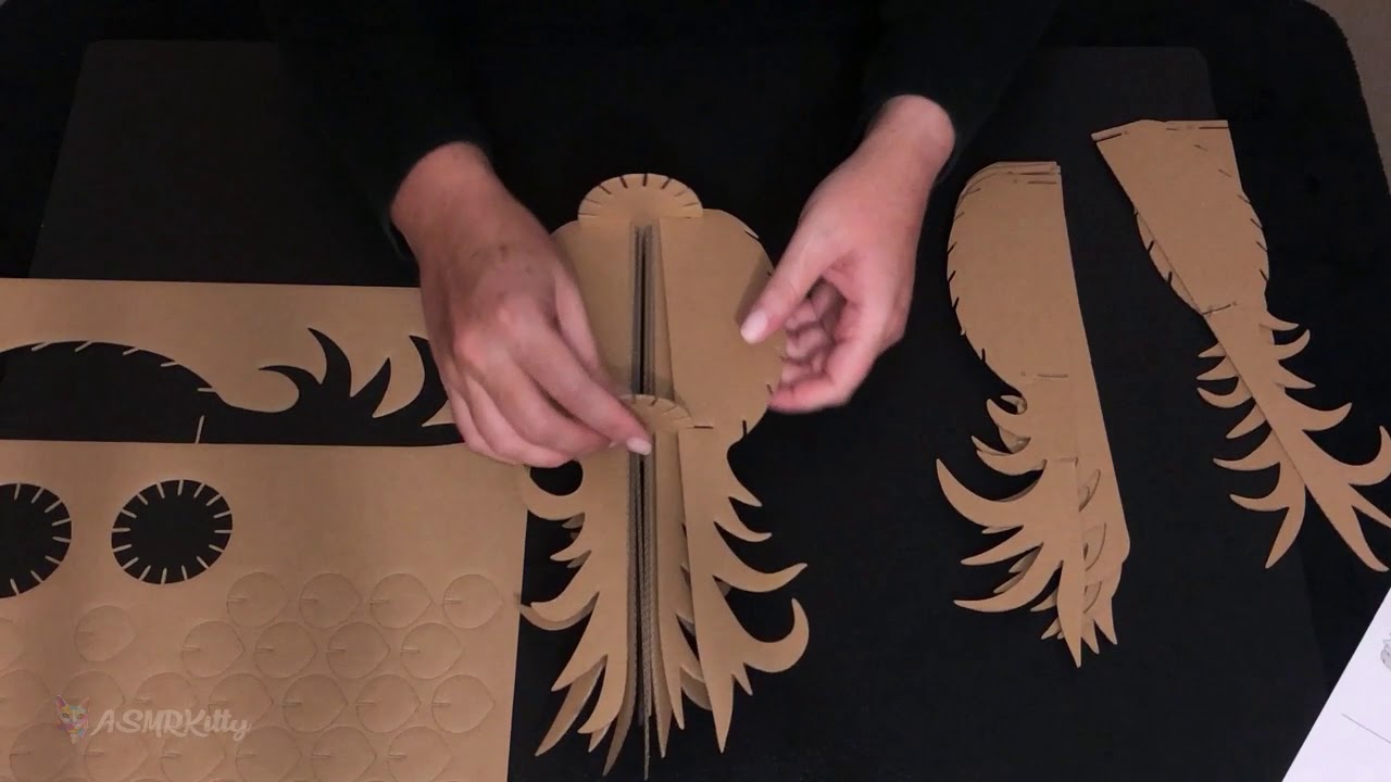 ASMR-Art-Craft-Cardboard-Pineapple-no-talking