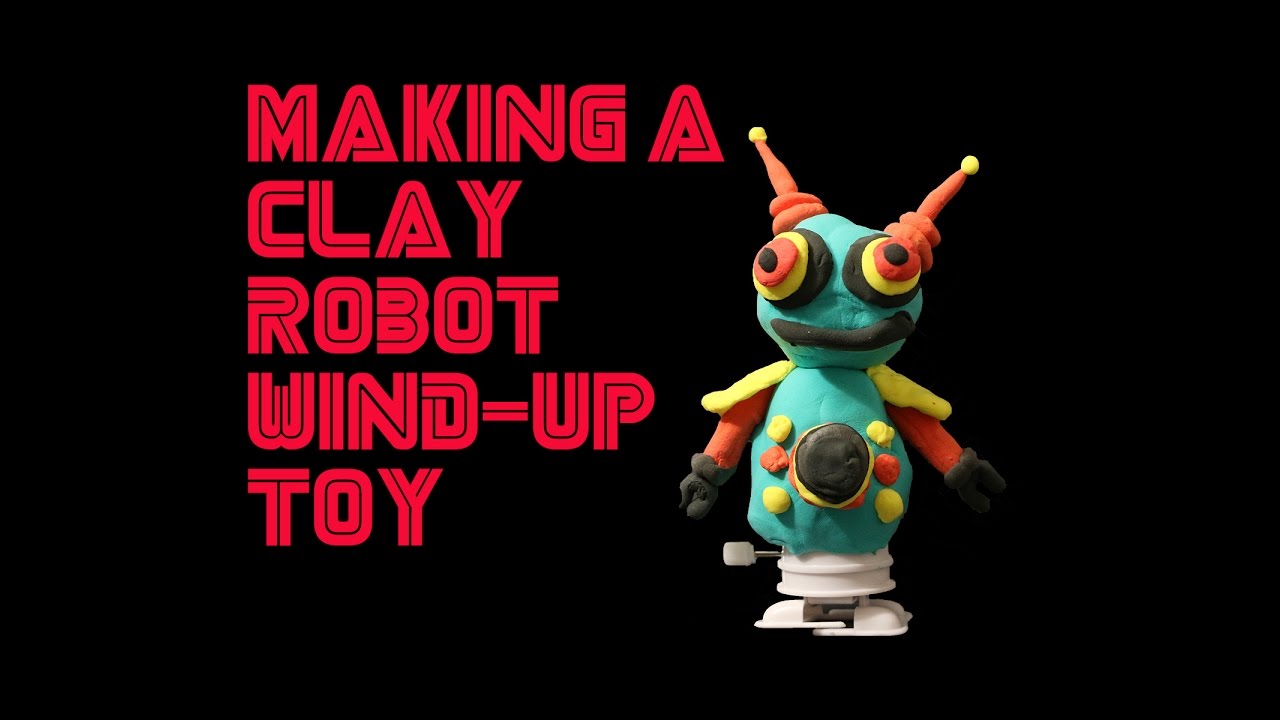 ASMR-Craft-Making-a-cute-clay-robot-silent-no-talking