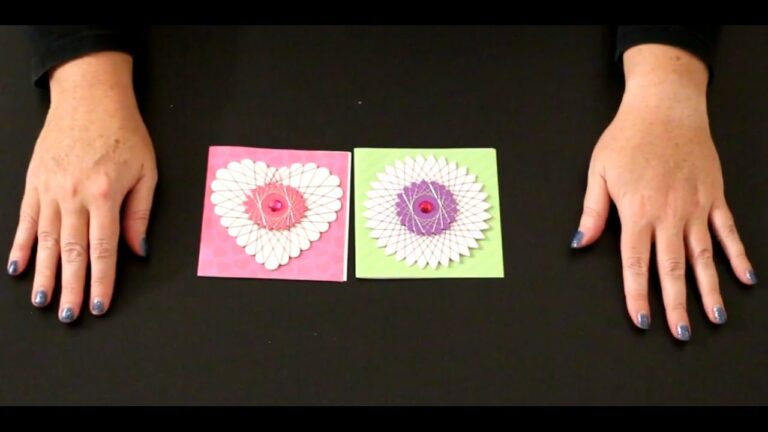 ASMR-Making-Cards-with-String-Art-silent-no-talking