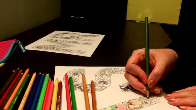 ASMR-relaxation-coloring-in-with-pencil-on-paper-sounds-and-some-whispering